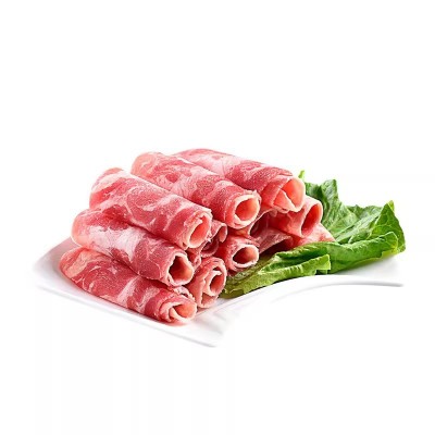 清真内蒙古新鲜牛肉卷原切牛肉片整条雪花肥牛涮火锅低脂切片盒装