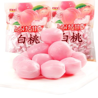 白桃硬糖京特糖水蜜桃味果汁葡萄水果糖散装结婚喜糖果网红年货糖图4