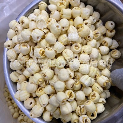 湖南去芯白莲新货 湘潭去芯水泡莲开边莲磨皮莲500g滋补汤料批发