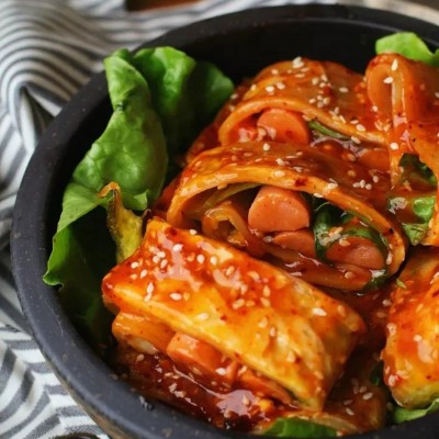 批发烤冷面东北街头小吃烤冷面片500g/袋早餐家用速食面饼批发