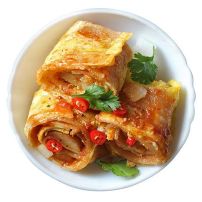 批发烤冷面东北街头小吃烤冷面片500g/袋早餐家用速食面饼批发图2