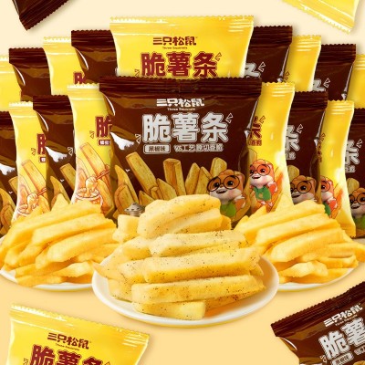 【三只松鼠_脆薯条18g*20袋】休闲儿童零食脆薯条非膨化薯片小吃图3