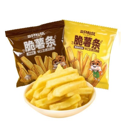 【三只松鼠_脆薯条18g*20袋】休闲儿童零食脆薯条非膨化薯片小吃图4