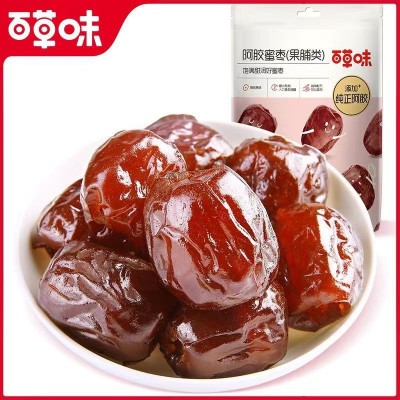 包邮百草味阿胶蜜枣50g/袋蜜饯果干甜糯红枣休闲小吃零食批发代发图1