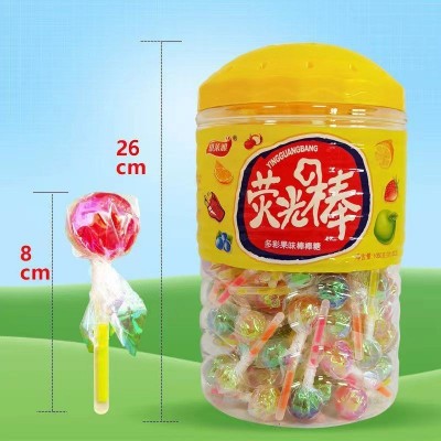 荧光棒棒糖网红发光棒棒糖混合水果味糖0后怀旧零食批发一件 批发图5