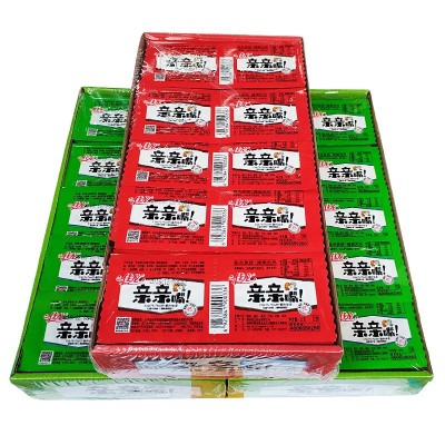 亲亲嘴小零食 辣条100片大礼包小时候豆干怀旧佳龙亲嘴烧整箱90后