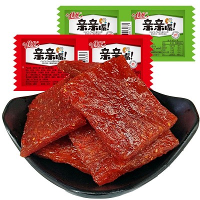亲亲嘴小零食 辣条100片大礼包小时候豆干怀旧佳龙亲嘴烧整箱90后图3