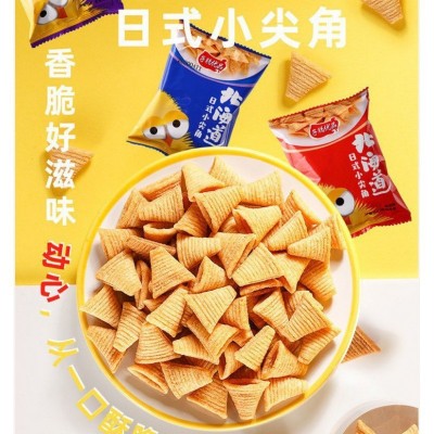 【0.09一包】日式尖角脆小薯片整箱批发散装锅巴牛角酥怀 旧零食图5