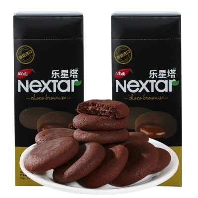 印尼进口零食 丽芝士NEXTAR 软心趣布朗尼风味注心曲奇饼干112g盒图4