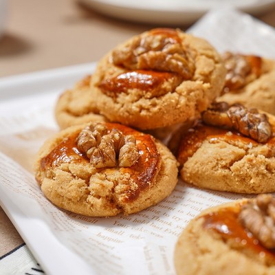 桃酥饼干核桃酥传统零食糕点办公室休闲零食散装饼干批发厂家直销图2