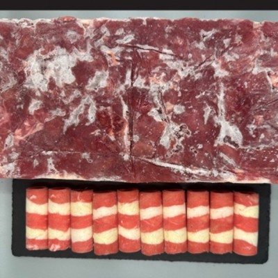 厂家供应牛肉板牛肉砖肥牛二号商用50斤冷冻牛肉方砖烤肉涮锅食材图2