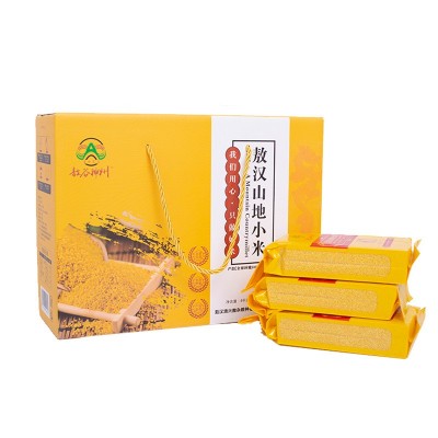 敖谷神州内蒙古赤峰敖汉小米4kg 一类小米米砖金苗K1黄小米礼盒图5