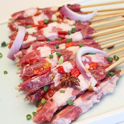 新鲜羊肉串家庭户外烧烤食材烤串空气炸锅烧烤半成品食材商用批发