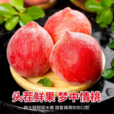春雪水蜜桃当季桃子 一件代发 毛桃新鲜应季水果软蜜桃脆桃甜硬桃图2