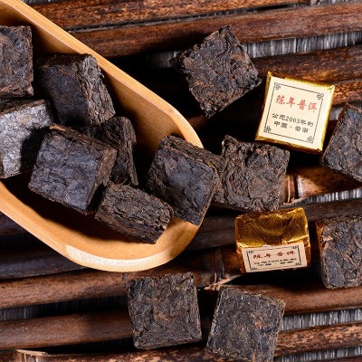 宏好吉茶叶厂家批发 云南特产普洱茶熟茶茶砖 03小金砖 散装500g图4