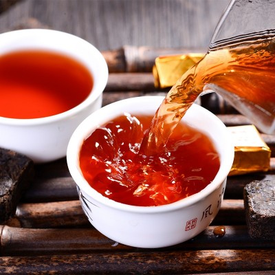 宏好吉茶叶厂家批发 云南特产普洱茶熟茶茶砖 03小金砖 散装500g图3