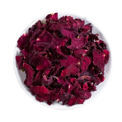 云南墨红玫瑰花瓣花沫 重瓣红玫瑰花瓣泡澡 滇红食用低温烘干批发图2