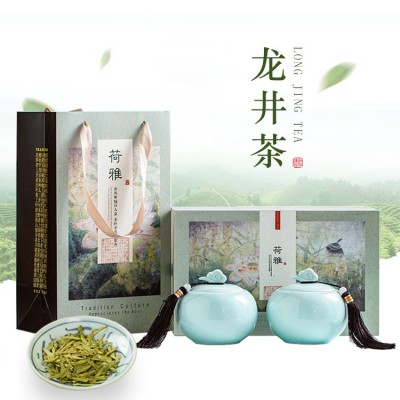 龙井茶2023新茶散装礼盒陶瓷罐明前杭州春绿茶叶节日送礼送长辈图5