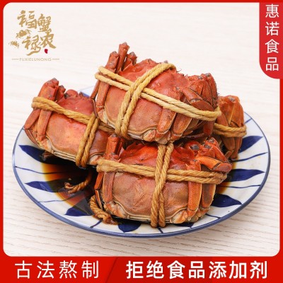 花雕熟醉蟹即食香辣大闸蟹四只海鲜熟食螃蟹卤制蟹大闸蟹古法熬制图2