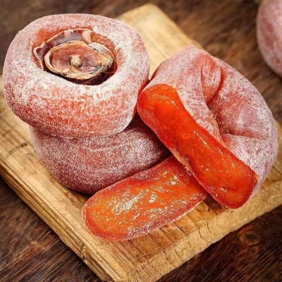 代发柿饼陕西富平吊饼圆饼批发500g 流心柿子带霜新货软糯柿子饼图3