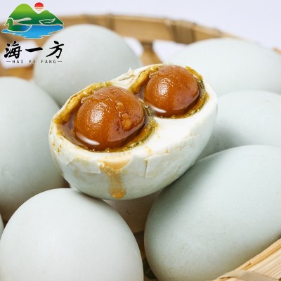 厂家直供流油双黄海鸭蛋北部湾海一方熟海鸭蛋包邮双黄咸鸭蛋即食图4