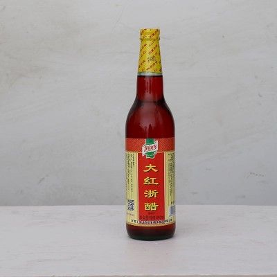 我爱我家大红浙醋600ml*12瓶整箱现货批发酿造食醋凉拌调料供应浙