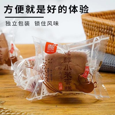 康泉糖醇小米蛋糕软独立包装抗饿早餐代餐用零食品批发一件代发批图2