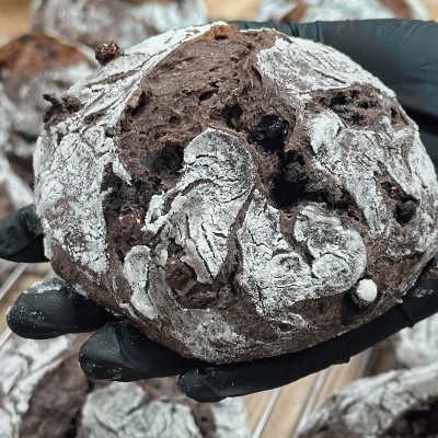 醇苦布朗尼面包法式全麦硬欧风味浓郁巧克力黑巧布朗尼欧包图3