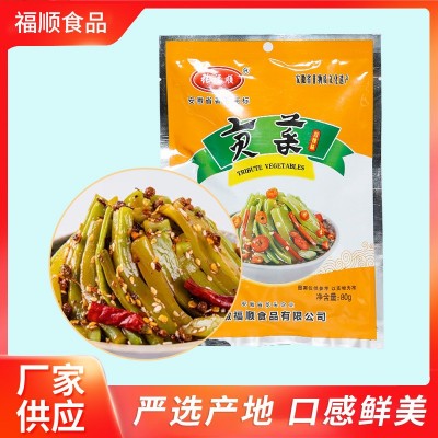 安徽贡菜苔干山蜇菜80g/袋 香菜响菜 香辣味/麻辣味图5
