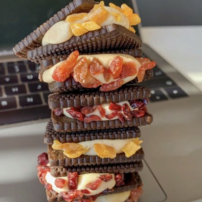 可可夹心饼干啵啵奶酥蔓越莓饼下午茶办公室零食休闲厂家直销婚庆图5