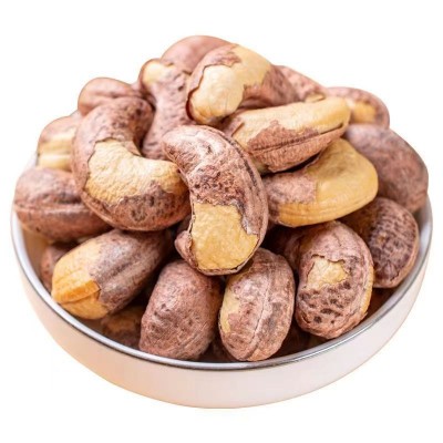 盐焗腰果仁紫衣带皮腰果500g 原味炭烧散装年货干果零食腰果仁图5