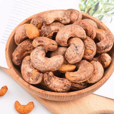 盐焗腰果仁紫衣带皮腰果500g 原味炭烧散装年货干果零食腰果仁图4