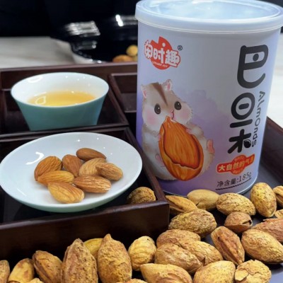 网红休闲零食巴旦木闲时趣盒装罐装礼盒装批发新货