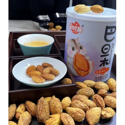 网红休闲零食巴旦木闲时趣盒装罐装礼盒装批发新货图2