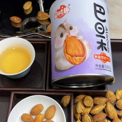 网红休闲零食巴旦木闲时趣盒装罐装礼盒装批发新货图5