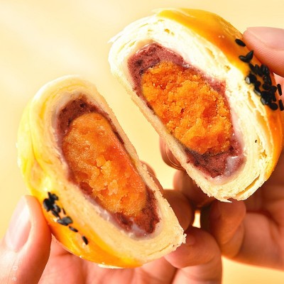 一件代发旦尚皇蛋黄酥礼盒装网红零食小吃月饼中秋好礼蛋黄酥图2