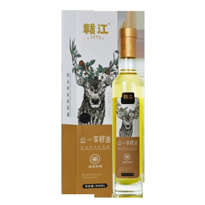 赣江山茶油纯正茶油500ml鹿头款食用油茶籽油玻璃瓶装图5