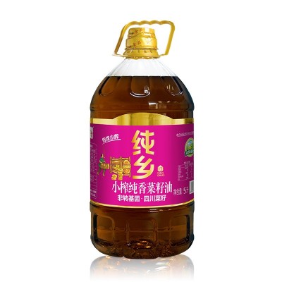 纯乡小榨纯香二级菜籽油5升非转基因四川食用油一件代发