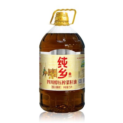 纯乡四川醇菜籽油非转基因压榨1.8/5升贴牌定制工厂直发