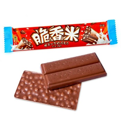 脆香米巧克力24g*24条整盒装576g脆米心牛奶儿童零食超市批发图2