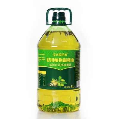 桶装5L山茶橄榄食用油团购非转基因压榨植物调和油家用约10斤装