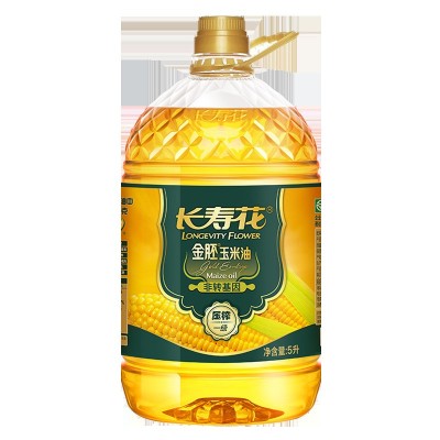 【长寿花】金胚玉米油5L非转基因压榨一级玉米胚芽植物油家用
