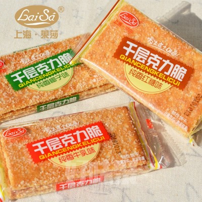 上海莱莎千层克力脆老式饼干香甜脆整箱9斤图4
