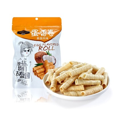 趣园零食80g紫薯蛋卷 休闲空心蛋卷独立小包装零食厂家直销团购图4