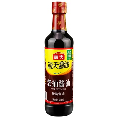 海天老抽酱油500ml家用瓶装酿造酱油红烧凉拌蘸料老抽生抽调味料图5