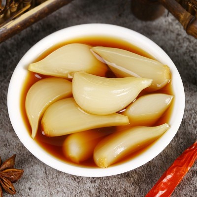 500g红糖蒜大蒜头新鲜腌制无水糖醋蒜头甜蒜咸菜下饭菜泡菜腌蒜袋图4