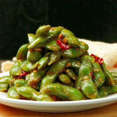 开味毛豆350g 即食香辣凉菜酒吧ktv小吃餐饮冷冻半成品菜冷盘商用图2