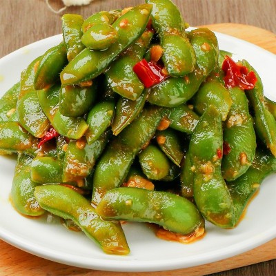 开味毛豆350g 即食香辣凉菜酒吧ktv小吃餐饮冷冻半成品菜冷盘商用图3