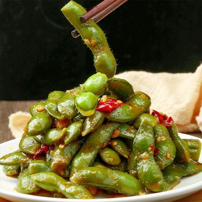 开味毛豆350g 即食香辣凉菜酒吧ktv小吃餐饮冷冻半成品菜冷盘商用图4