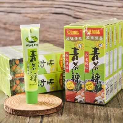 青芥辣43g/支 芥末酱 辣根软管芥末膏料理寿司调料三文鱼蘸料批零图4
